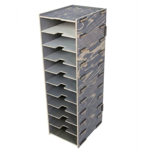 10er Tower | Ablagemodul weiß grau