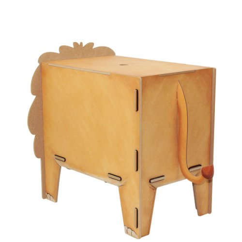 Vierbeiner Hocker Löwe Rückseite