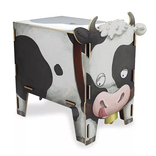 Kinderhocker Kuh mit Stauraum | WERKHAUS