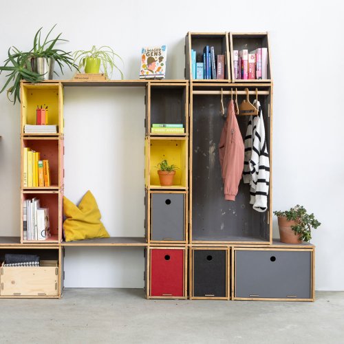 Werkbox Regal mit Modulen