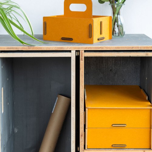 Stapelbare Aufbewahrungsbox mit Deckel