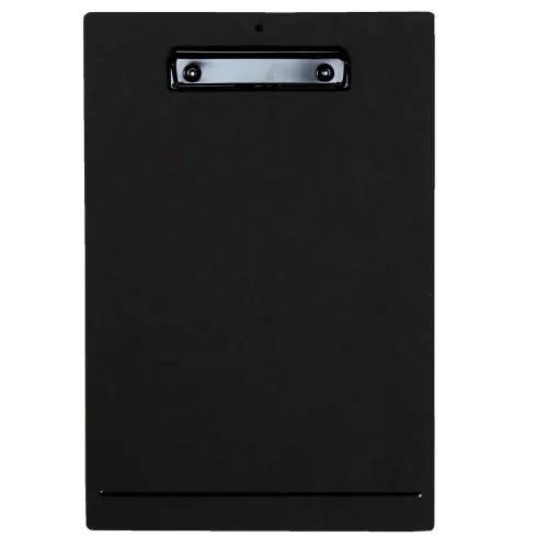 Klemmbrett mit Klemme und Gummi in schwarz