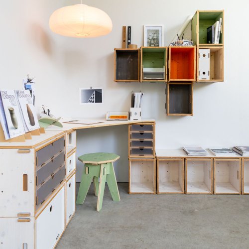 Werkbox Schreibtisch und Regalsystem