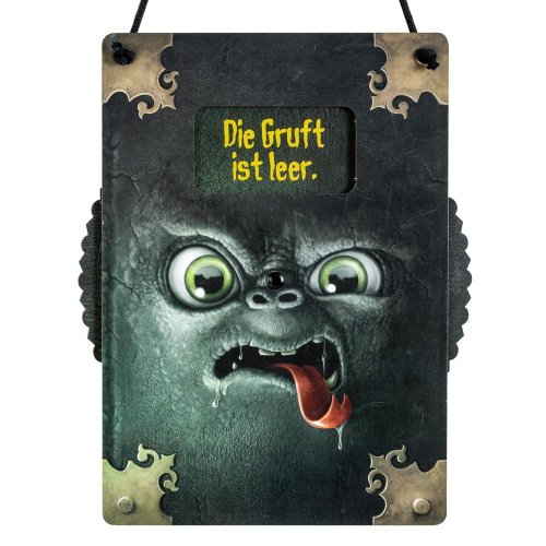Türschild - Das kleine Böse Buch "Die Gruft ist leer."