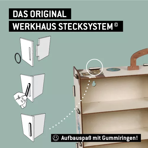 Wandregal mit Stecksystem