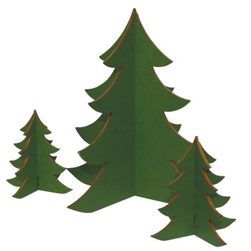 Weihnachtsdekoration Tannenbaum im 3er-Set | WERKHAUS
