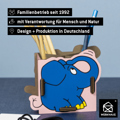 Die Maus - Stiftebox Elefant