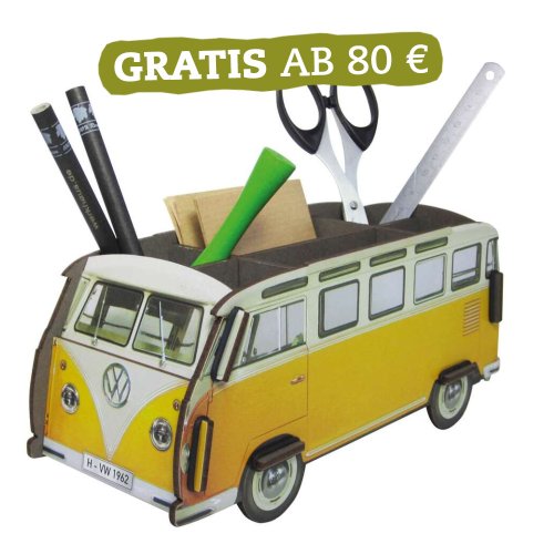 VW T1 gelb als Aufbewahrung für Stifte