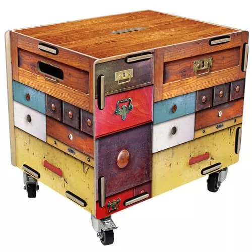 Rollbox mit Deckel und Design Schubladen | WERKHAUS