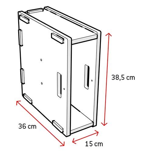 WERKBOX EINHALB Fichte Grau