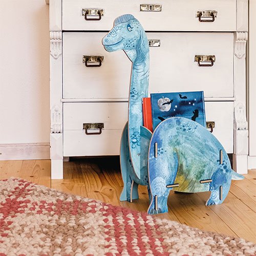 Blauer Brachiosaurus als Spielzeugkiste | WERKHAUS