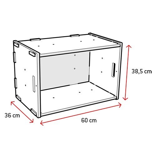 Holzkiste mit Maßen | Regalsystem WERKBOX