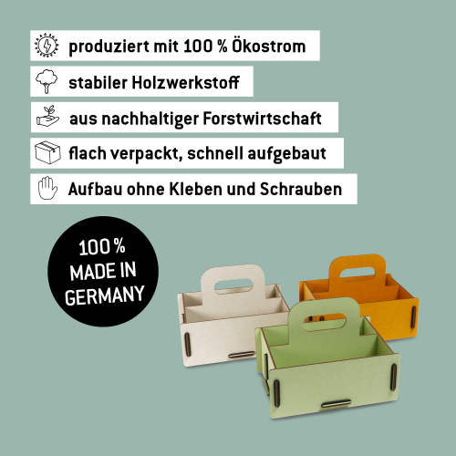 Tragekiste Mini in drei Farben