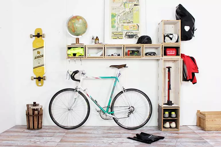 Fahrrad-Regal für kleine Wohnungen | Regalsystem WERKBOX