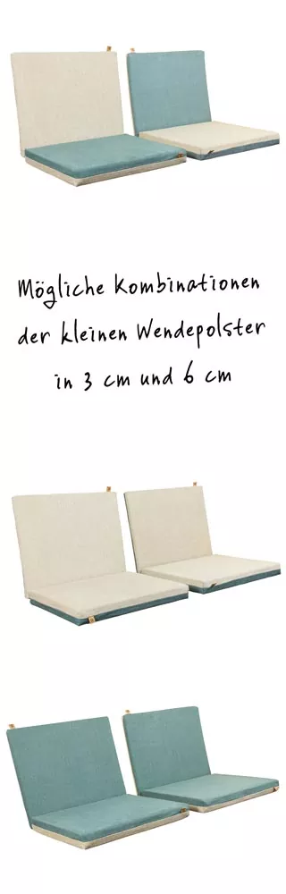 Waschbare Sesselpolster aus Leinen