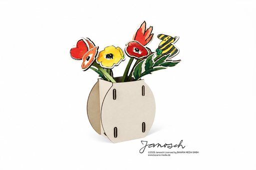 anosch-Blumenstrau&szlig; von WERKHAUS mit Motiven von Tiger, B&auml;r und Tigerente Wenn der Strau&szlig; konkret aus F&uuml;r-immer-Blumen besteht, w&uuml;rde ich die
