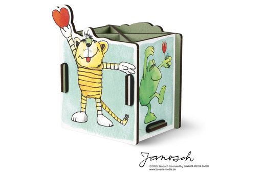 Janosch-Stifteboxen von WERKHAUS mit Tiger, B&auml;r und Tigerente